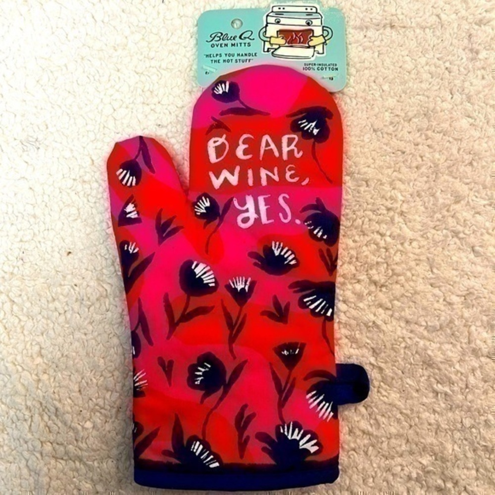 Blue Q "Dear Wine, Yes" Oven Mitt